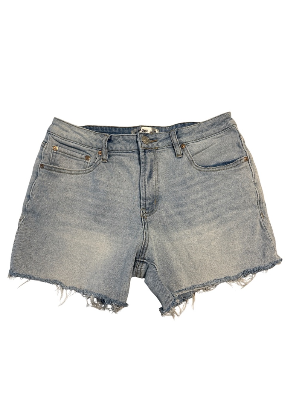 Madden Girl Light Blue Distressed Denim Cutoff Shorts